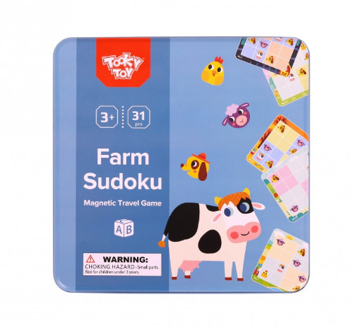 Tooky Toy - Μαγνητικό Sudoku Φάρμα - Ηλικία 3+, Παίκτες 1+