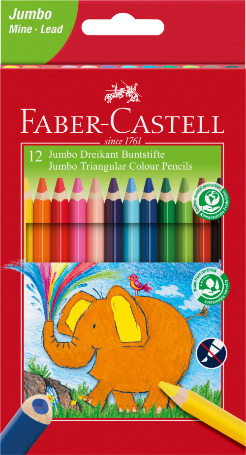 Faber Castell - Ξυλομπογιές Jumbo σετ των 12τμχ