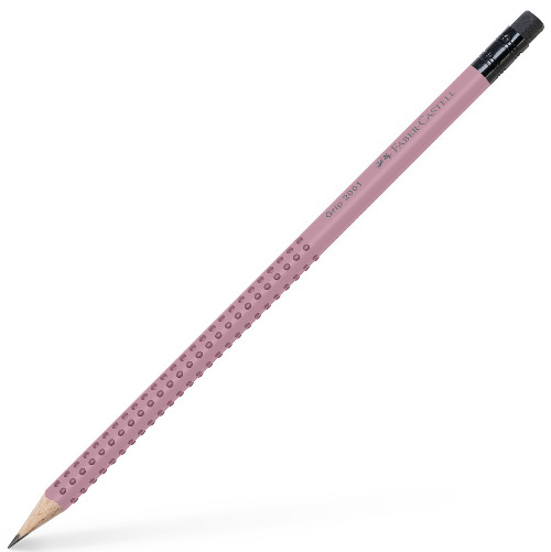 Faber Castell - Μολύβι με γόμα Grip B(Ροζέ shadow)