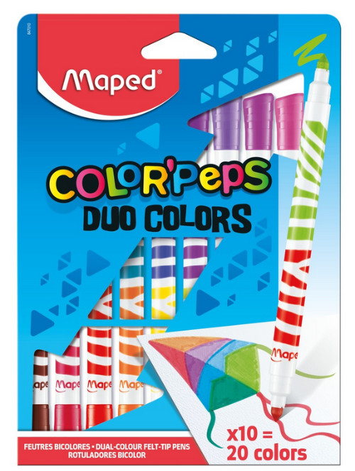 Maped - Μαρκαδόροι Color Pep's Duo σε Κρεμαστό κουτί χ10 (20 Χρώματα)