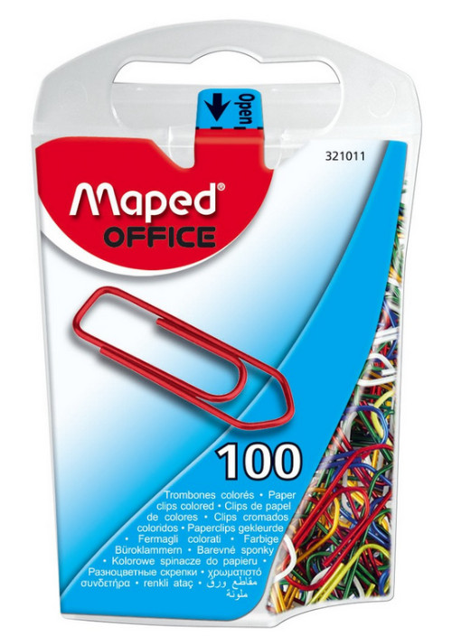 Maped - Συνδετήρες Χρωματιστοί (25mm x 100τμχ.)