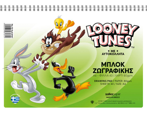 Salkopaper Μπλοκ ζωγραφικής Νο.10 (Looney Tunes)