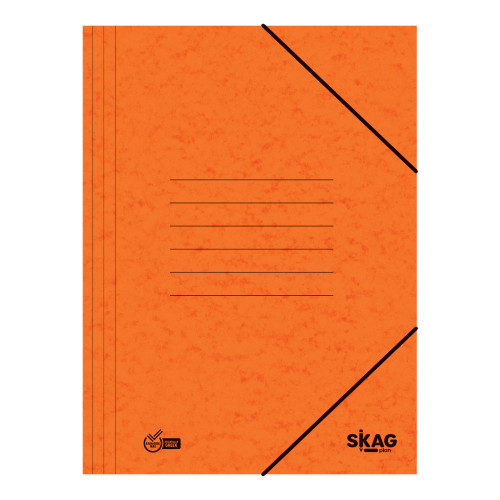 Skag(Plan) Ντοσιέ Με Λάστιχο Πρεσπάν 25x35cm (Πορτοκαλί)