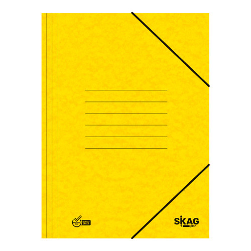 Skag(Plan) Ντοσιέ Με Λάστιχο Πρεσπάν 25x35cm (Κίτρινο)