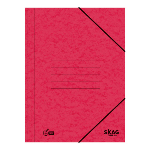 Skag(Plan) Ντοσιέ Με Λάστιχο Πρεσπάν 25x35cm (Κόκκινο)