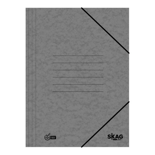Skag(Plan) Ντοσιέ Με Λάστιχο Πρεσπάν 25x35cm (Γκρι)