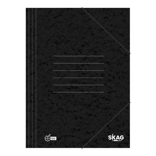 Skag(Plan) Ντοσιέ Με Λάστιχο Πρεσπάν 25x35cm (Μαύρο)
