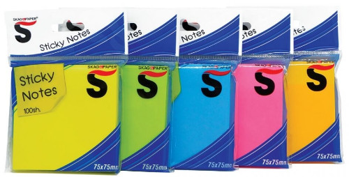 Skag(Plan) Αυτοκόλλητα Χαρτάκια Σημειώσεων Neon 75x75mm (φύλλων)