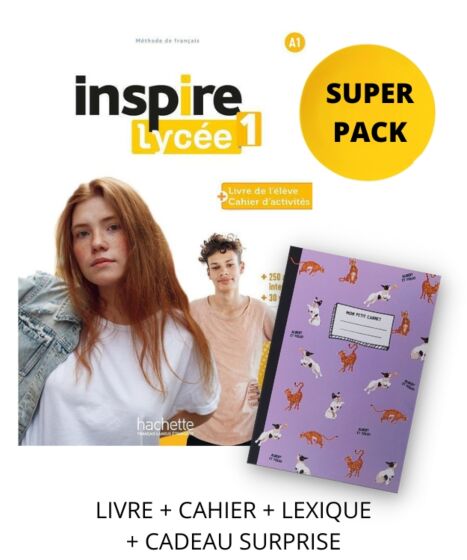 Inspire Lycée 1 Super Pack (Livre+ Cahier+Lexique+Cadeau Suprise) - Hachette