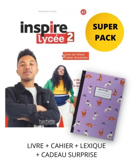 Inspire Lycée 2 Super Pack (Livre+ Cahier+Lexique+Cadeau Suprise) - Hachette