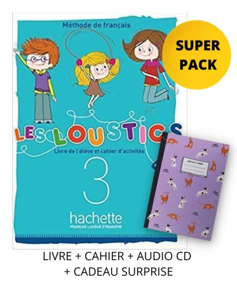 Les Loustics Mini Volume 3 (A1) Super Pack(livre+Cahier + Lexique+Livre de lecture + Cadeau Surprise)- Hachette
