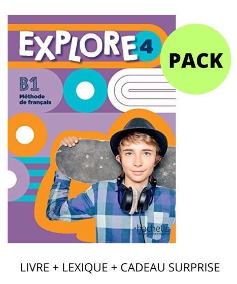 Explore 4 Pack (Livre + Lexique+ Cadeau Suprise) - Hachette