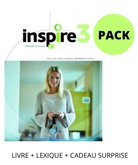 Inspire 3 Pack(Livre + Lexique+ Cadeau Suprise) - Hachette