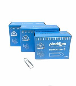 RomaClip Platinum Συνδετήρες Μικρού μεγέθους No.3 (10mm x 100τμχ.) σε Χάρτινο Κουτί