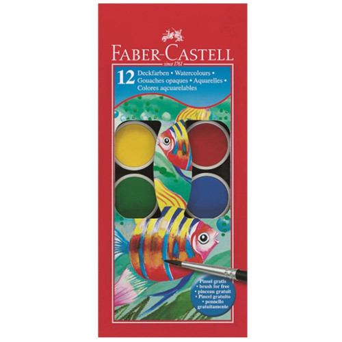 Faber Castell Νερομπογιές με Πινέλο Σετ ​12 Χρωμάτων​