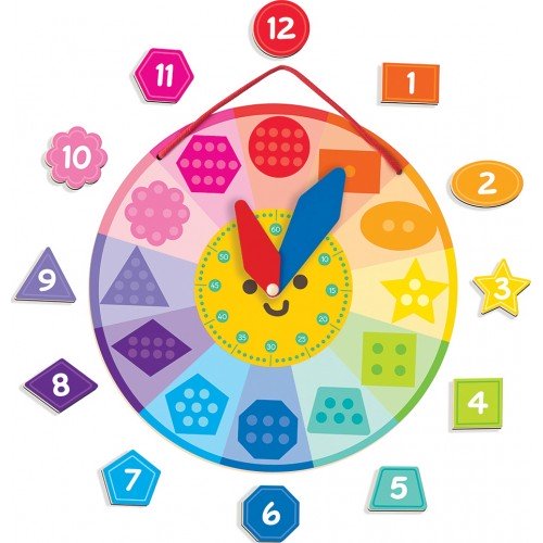 AS Magnet Box Ρολόι 12 Εκπαιδευτικοί Ξύλινοι Μαγνήτες (3+ Χρονών)