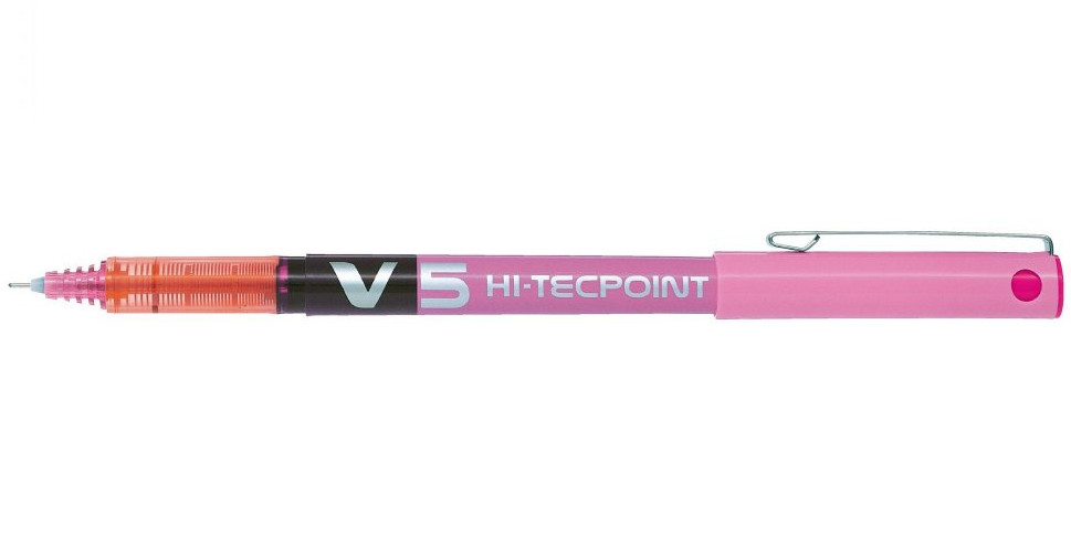Pilot Στυλό Υγρής Μελάνης V5 HI-Tecpoint 0.5mm (Ροζ)