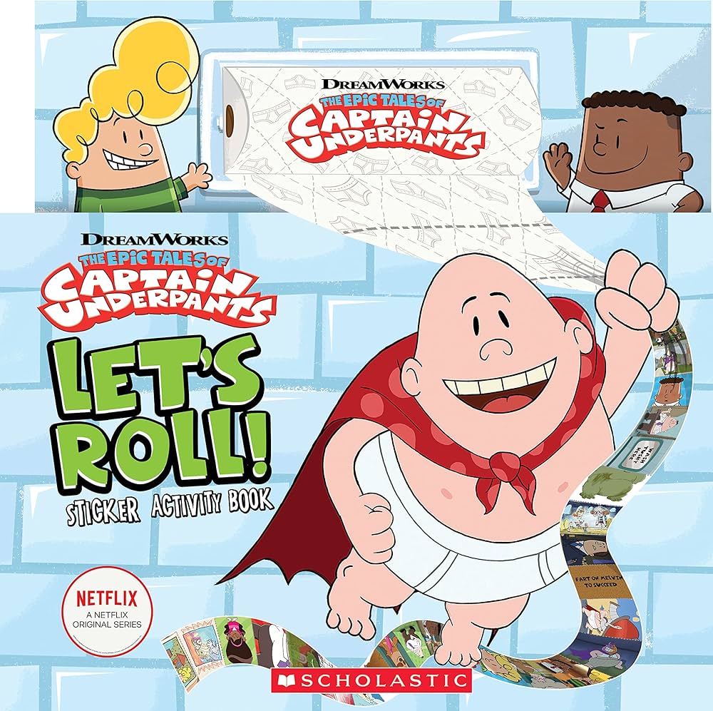 Publisher Scholastic - Let's Roll!(Captain Underpants) Sticker Activity Book - Howie Dewin