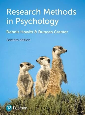 Publisher Pearson - Research Methods in Psychology(7th Edition) - Dennis Howitt