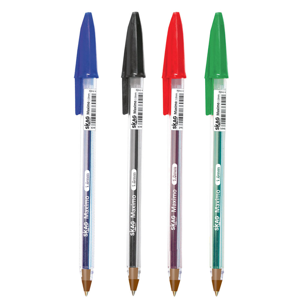 Skag Στυλό Διαρκέιας Ballpoint Maximo Διάφορα Χρώματα 1.00 mm (4τμχ.)