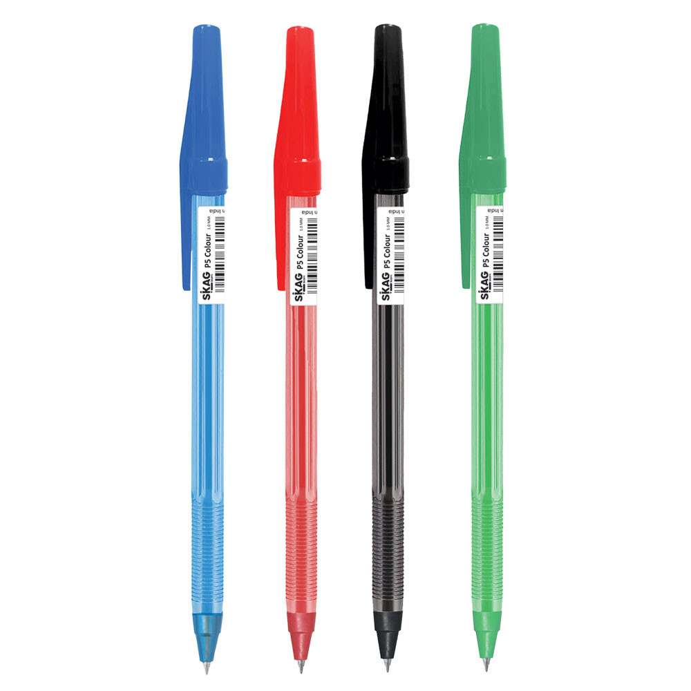 Skag Στυλό Διαρκείας Ballpoint P5 Διάφορα Χρώματα 0.7 mm (4τμχ.)