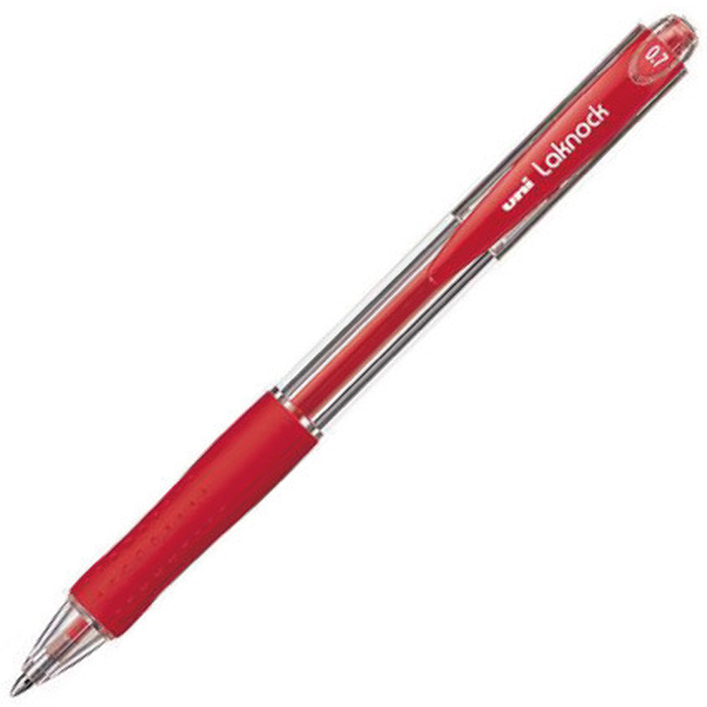 Uni-Ball Στυλό Διαρκείας Uni Laknock Ballpoint 0.7mm (Κόκκινο)