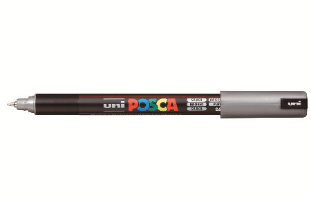 Posca(Uni-Ball) Μαρκαδόρος PC-1MR Ultra Fine 0.7mm (Γκρι)