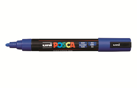 Uni Posca(Uni-Ball) Μαρκαδόρος PC-5M 1.8-2.5mm (Μπλε)