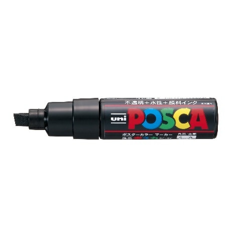 Uni Posca(Uni-Ball) Μαρκαδόρος PC-8K 8mm (Μαύρο)