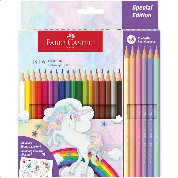 Faber Castell Ξυλομπογιές Μονόκερος σετ των 24τμχ