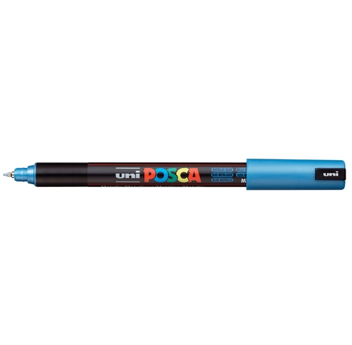 Posca(Uni-Ball) Μαρκαδόρος PC-1MR Ultra Fine 0.7mm (Metallic Blue/Μπλε)