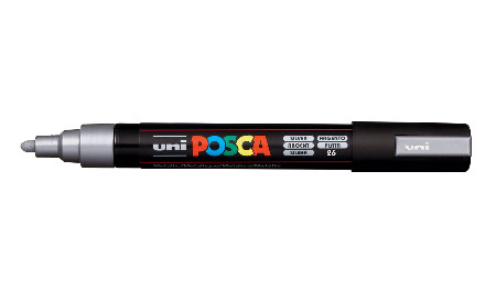 Uni Posca(Uni-Ball) Μαρκαδόρος PC-5M 1.8-2.5mm (Γκρι)