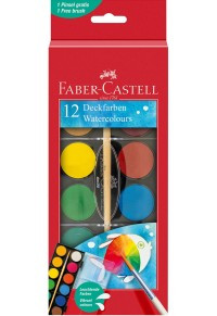 Faber Castell Νερομπογιές με Πινέλο Σετ 12 Χρωμάτων