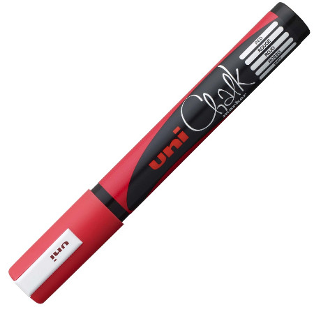 Uni Chalk Markers Μαρκαδόρος Κιμωλίας PWE-5K 1.8-2.5mm (Κόκκινο)