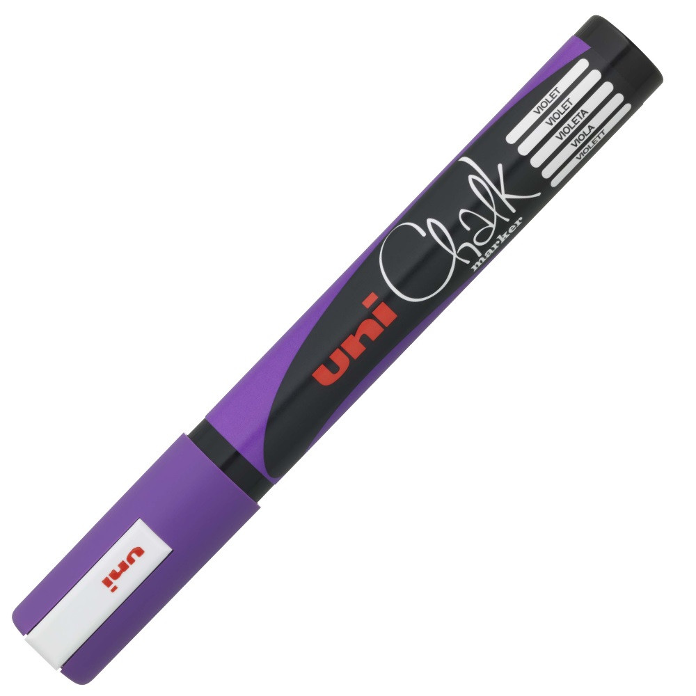 Uni Chalk Markers Μαρκαδόρος Κιμωλίας PWE-5K 1.8-2.5mm (Μωβ)