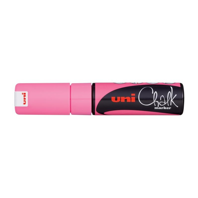 Uni Chalk Markers Μαρκαδόρος Κιμωλίας PWE-8k 8.00mm (Ροζ)