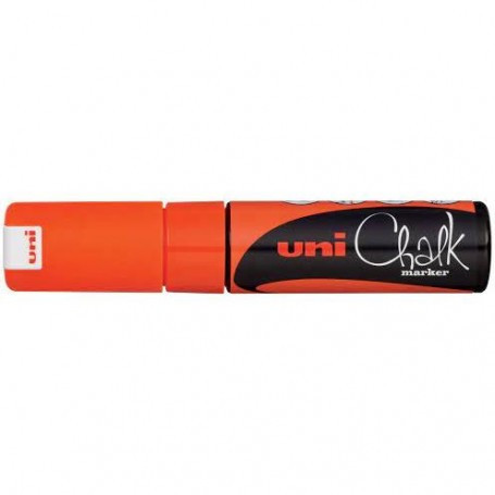 Uni Chalk Markers Μαρκαδόρος Κιμωλίας PWE-8k 8.00mm (Πορτοκαλί)