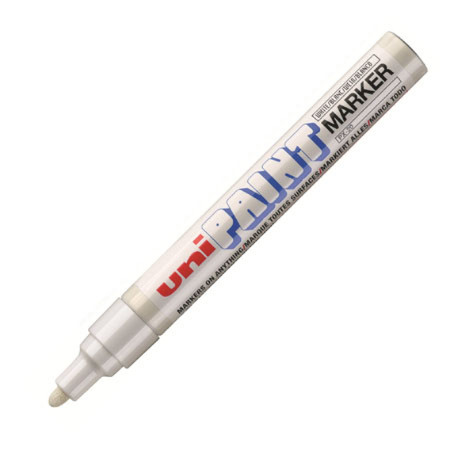 Uni Paint Μαρκαδόρος PX-20 Medium Fine 2.2-2.8mm (Λευκό)