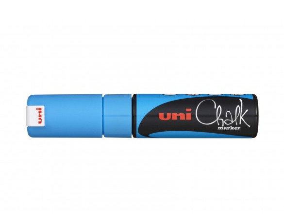 Uni Chalk Markers Μαρκαδόρος Κιμωλίας PWE-8k 8.00mm (Γαλάζιο)