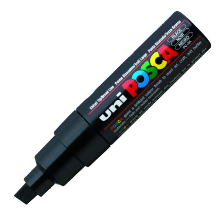 Uni Posca(Uni-Ball) Μαρκαδόρος PC-8K 8mm (Μαύρο)