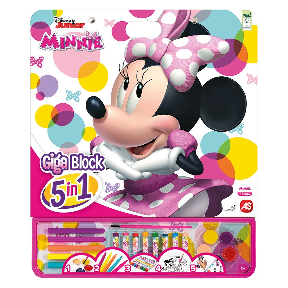 AS Company Giga Block Σετ Ζωγραφικής Disney Minnie 5 Σε 1 (Για 3+ Χρονών)