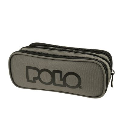 Polo Κασετίνα Triple Pencil Case (Λαδί)