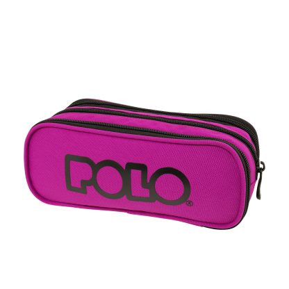 Polo Κασετίνα Triple Pencil Case (Φούξια)