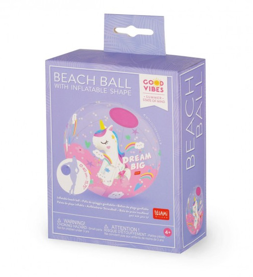 Legami Milano Good Vibes Φουσκωτή Μπάλα Παραλίας (Glitter Beach Ball Unicorn)