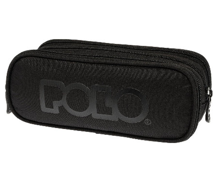 Polo Κασετίνα Triple Pencil Case (Μαύρο)