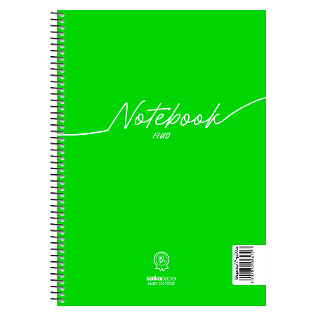 Salko Τετράδιο Σπιράλ 2 Θεμάτων (Notebook Fluo) 60 Φύλλων/120 σελίδων, 21x29cm