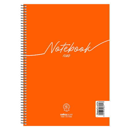 Salko Τετράδιο Σπιράλ 4 Θεμάτων (Notebook Fluo) 120 Φύλλων/240 σελίδων, 21x29cm