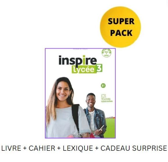 Publisher Hachette - Inspire Lycée 3 Super Pack (Livre + Cahier + Lexique + Cadeau Surprise