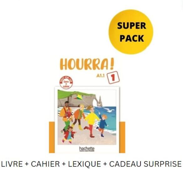 Hourra! Mini 1 (A1.1) - Super Pack (Livre + Cahier + Lexique + Cadeau Surprise) - Hachette