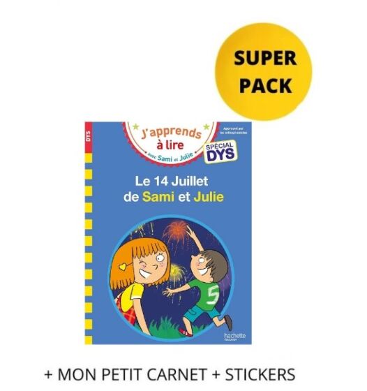 J'apprends a Lire Avec Sami et Julie Srecial Dys Super Pack(Mon Petit Carnet+Stickers) - Hachette